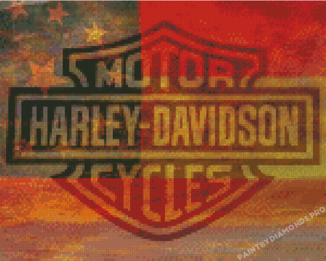 Old Harley Davidson Logo Diamond Paintings