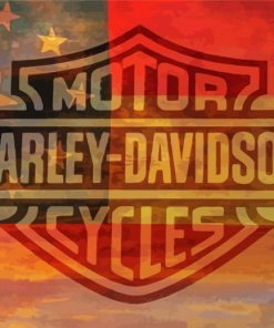 Old Harley Davidson Logo Diamond Paintings