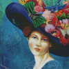 Aman And Floral Hat Art - Diamond Painting