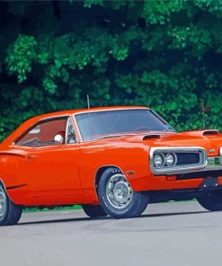 Orange Dodge Super Bee Diamond Paintings