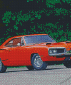 Orange Dodge Super Bee Diamond Paintings