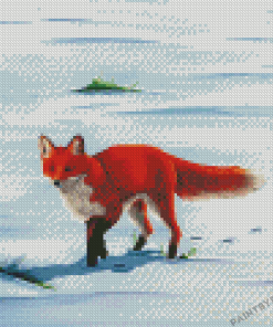 Red Fox In Snow Art Diamond Paintings