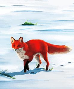 Red Fox In Snow Art Diamond Paintings