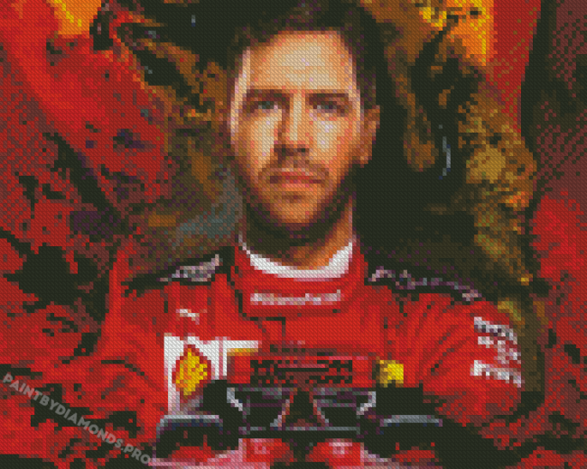 Sebastian Vettel Diamond Painting