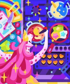 Unicorn Making Cookies Diamond Paintings