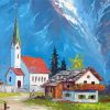 Vintage Alpine Village Diamond Painting