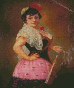 Vintage Spanish Lady Diamond Paintings