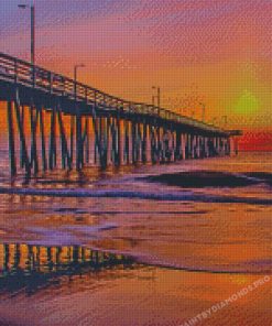 Virginia Beach At Sunset Diamond Paintings