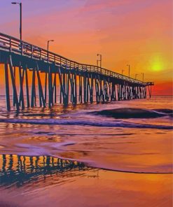 Virginia Beach At Sunset Diamond Paintings