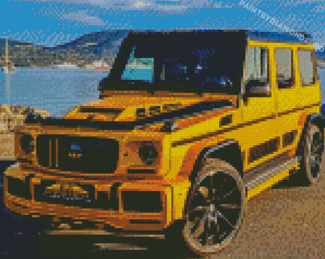 Yellow G Wagon Diamond Paintings