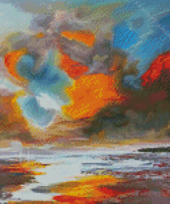 Abstract Stormy Sky Diamond Painting