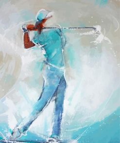 Abstract Woman Golfer Diamond Painting