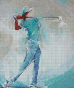 Abstract Woman Golfer Diamond Painting