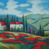 Abstract Tuscan Scene Diamond Painting