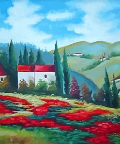 Abstract Tuscan Scene Diamond Painting