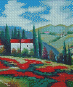 Abstract Tuscan Scene Diamond Painting