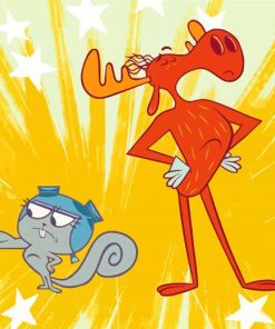 Adventures Of Rocky And Bullwinkle J Moose Diamond Painting