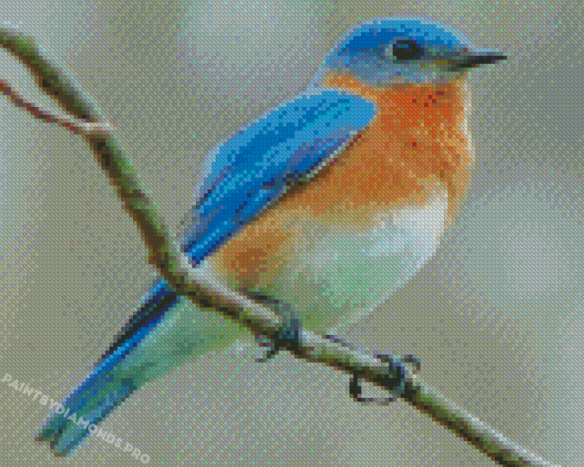 Aesthetic Bluebird Diamond Painting