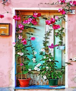 Aesthetic Flower Door Diamond Paintings