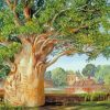 African Boabab Tree Marianne North Diamond Painting