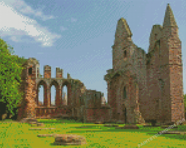 Arbroath Abbey In Scotland Diamond Painting