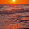 Baltic Sea Sunset With Ocean Wave Diamond Painting