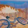 Beach Bike On Sand Diamond Painting