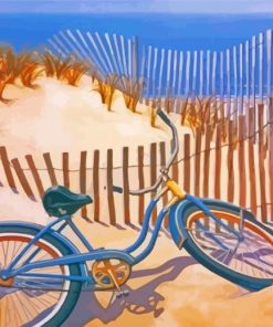 Beach Bike On Sand Diamond Painting