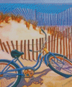 Beach Bike On Sand Diamond Painting