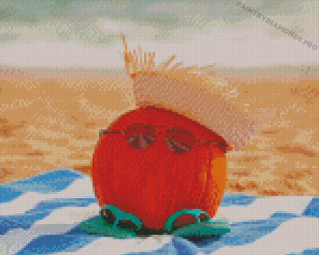 Beach And Cool Pumpkin Diamond Paintings