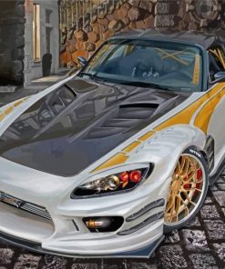 Black White And Golden Honda S2000 Diamond Painting