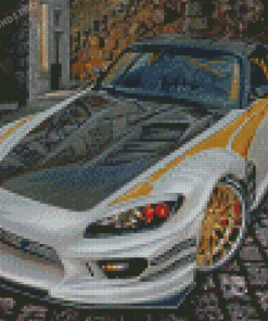 Black White And Golden Honda S2000 Diamond Painting