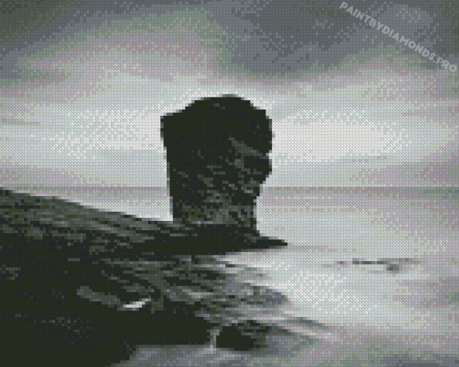 Black And White Arbroath Seaside Diamond Painting