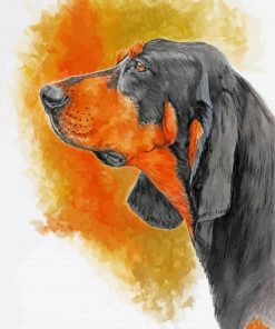 Black And Tan Coonhound Diamond Painting