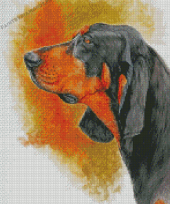 Black And Tan Coonhound Diamond Painting