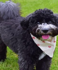 Black Cockapoo Dog Diamond Painting