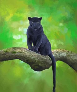 Black Jaguar Diamond Paintings