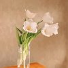 Blooming White Flowers In Glass Vase Diamond Paintings