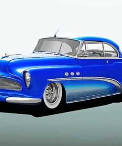 Blue 1953 Buick Car Diamond Painting