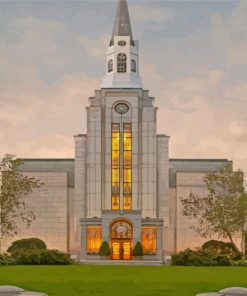 Boston Temple Sunset Diamond Painting