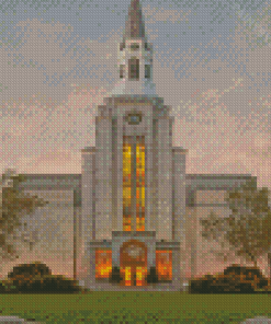 Boston Temple Sunset Diamond Painting