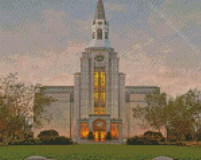 Boston Temple Sunset Diamond Painting