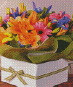 Box Of Flowers Diamond Paintings