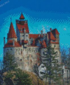 Bran Castle Landscape Diamond Painting