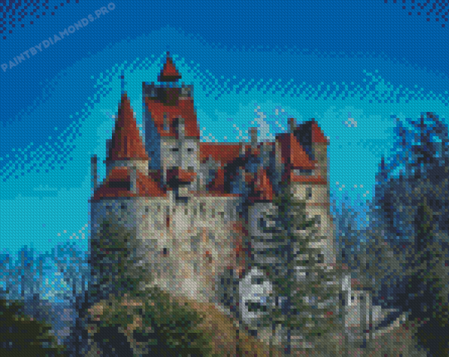 Bran Castle Landscape Diamond Painting