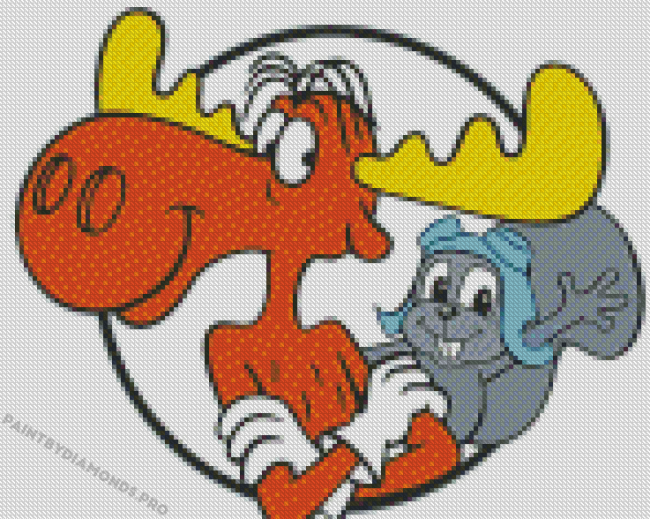 Bullwinkle J Moose And Rocky Diamond Painting