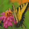 Butterfly And Bee On Flower Diamond Painting