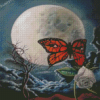 Butterfly And Moon Diamond Painting