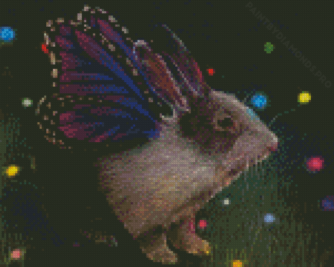 Butterfly Bunny Art Diamond Painting