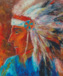 Canadian Indigenous Man Art Diamond Painting